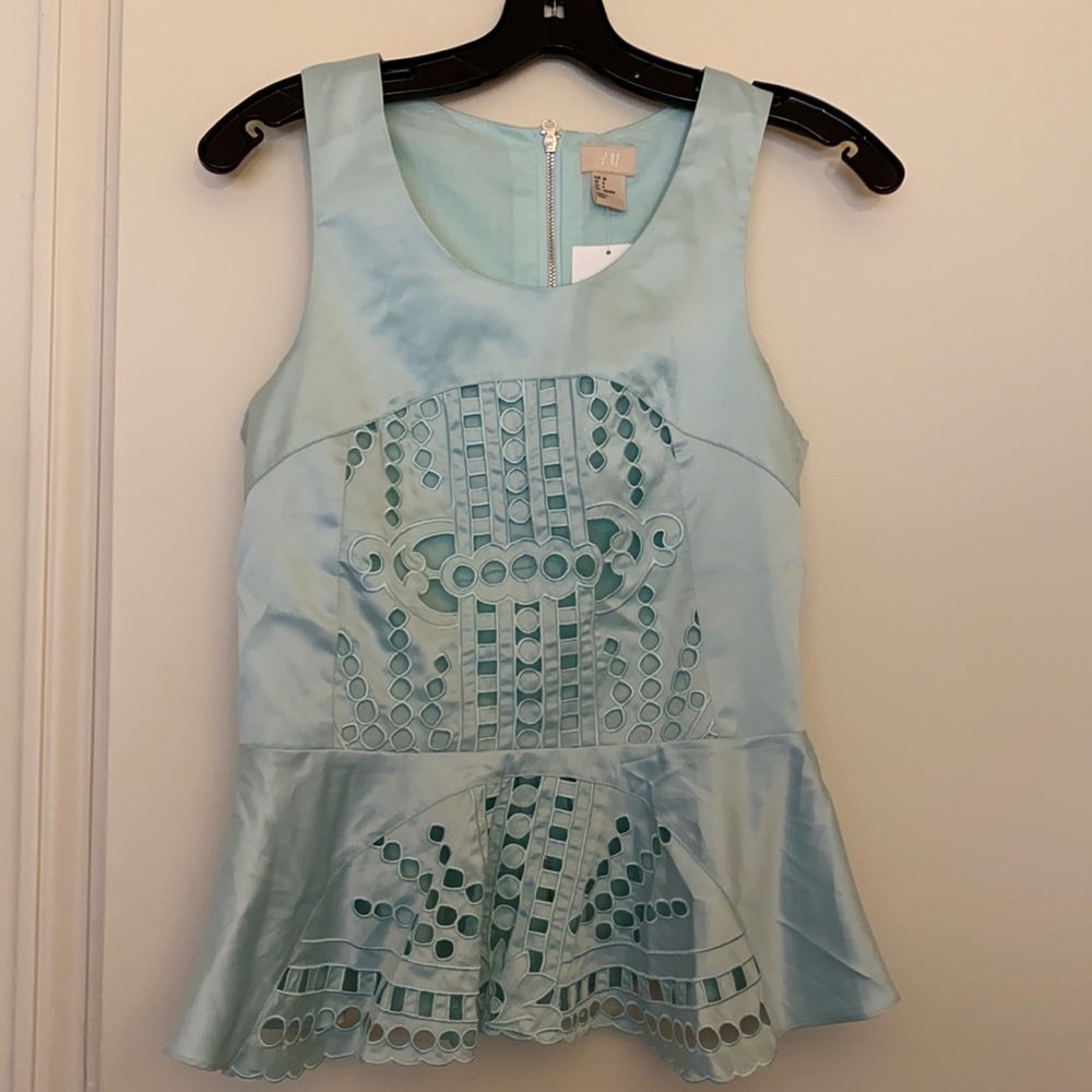 NWT H&M Peplum Top Size 6